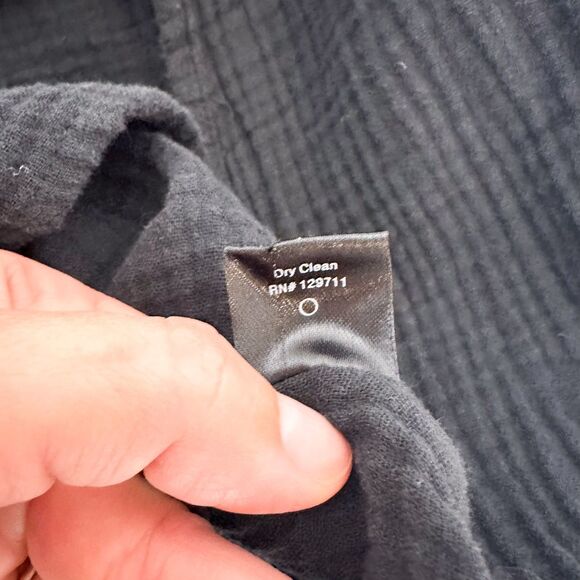 Jenni Kayne Cypress Caftan Midi Dress Black Size Small 100% Cotton Gauzy - Picture 8 of 10